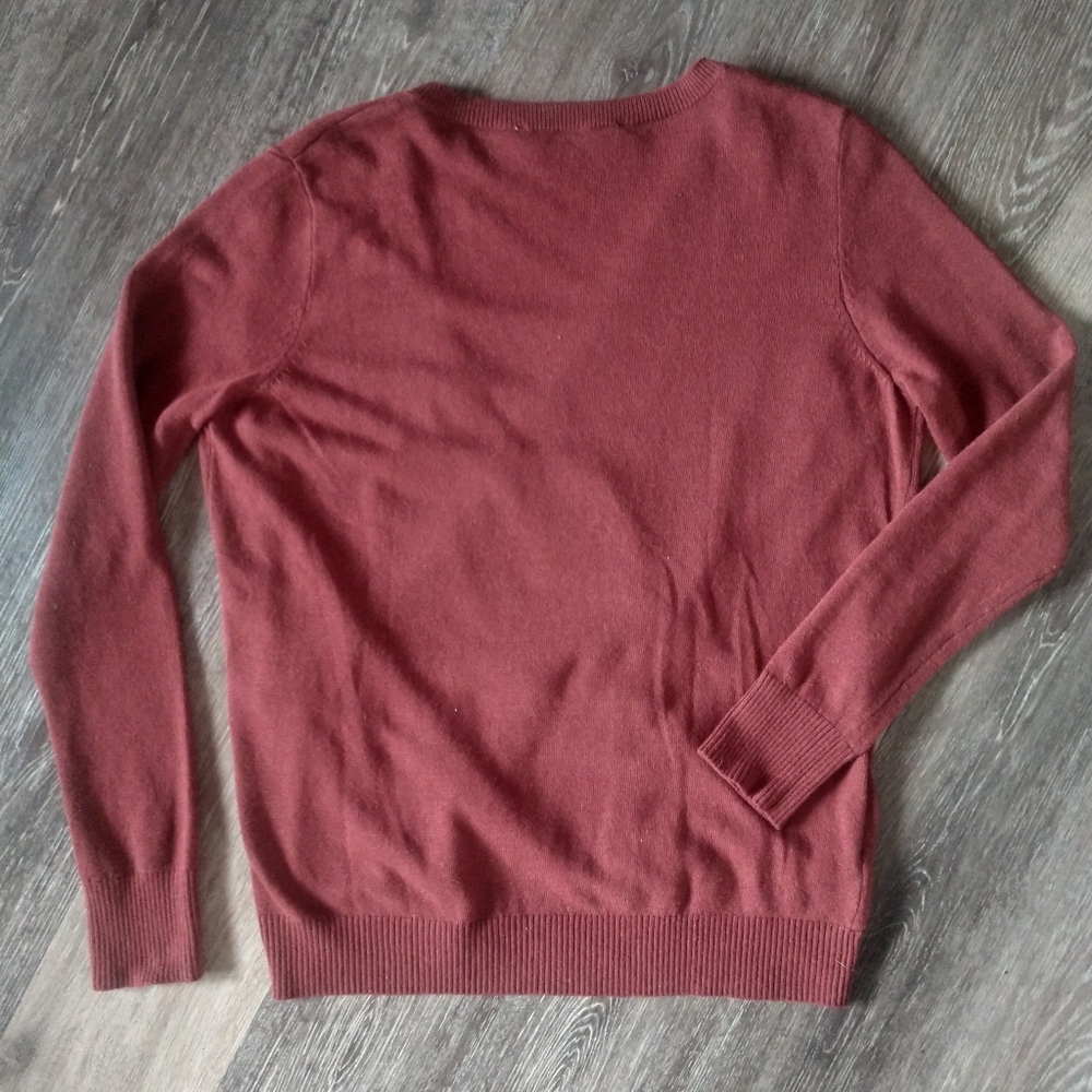 NWOT Loft Small Rust Wrap Wool Sweater - Picture 3 of 5